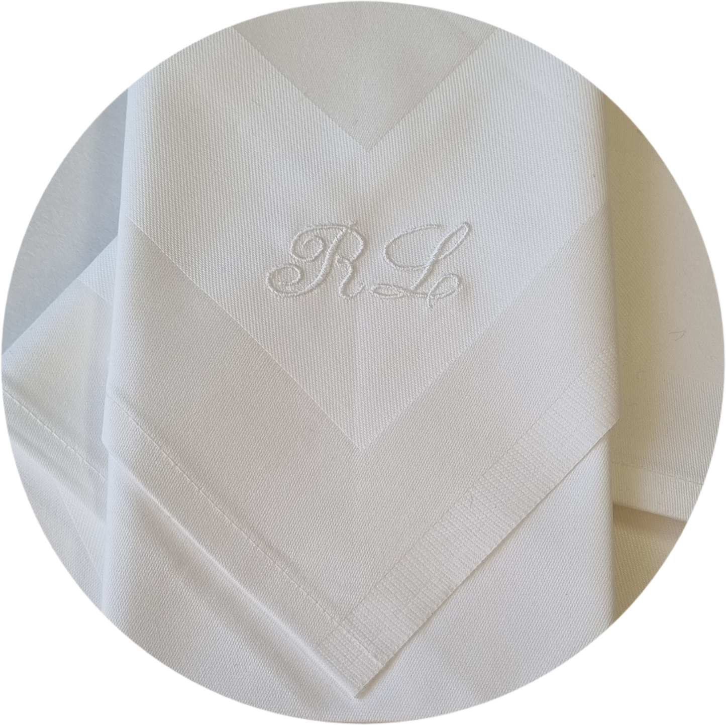 Servietten mit Monogramm bestickt  50x50cm